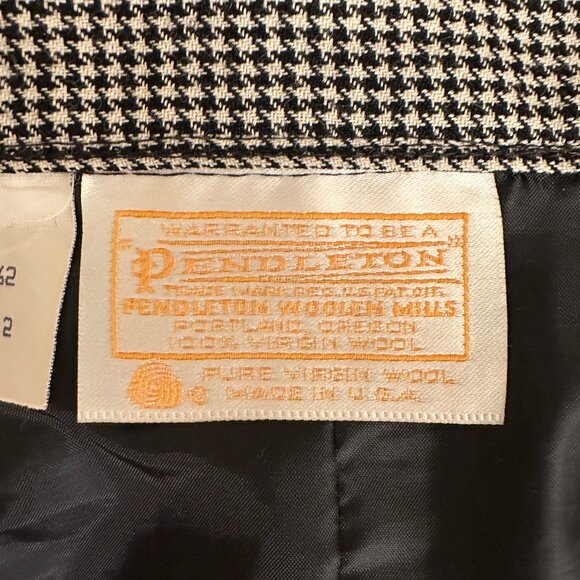 Vintage Pendleton Houndstooth Skirt Size 6 - Picture 4 of 6